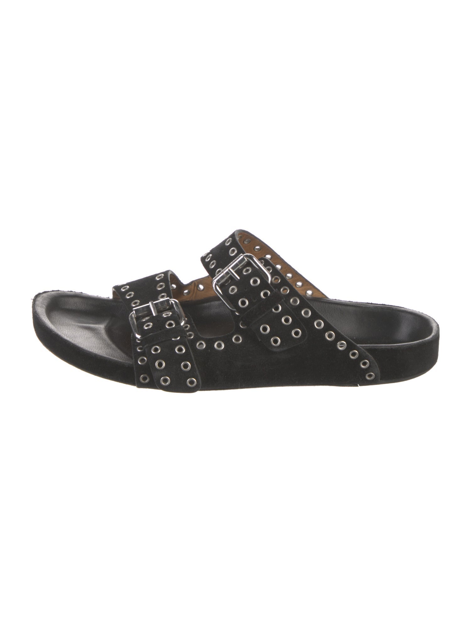 Isabel Marant Suede Eyelet Trim Slides