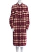Isabel Marant Wool Plaid Print Coat