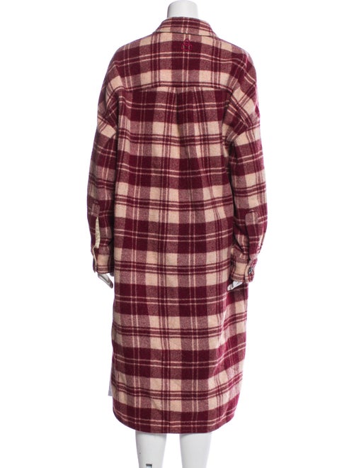 Isabel Marant Wool Plaid Print Coat