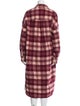 Isabel Marant Wool Plaid Print Coat