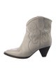 Isabel Marant Leather Embroidered Accent Western Boots