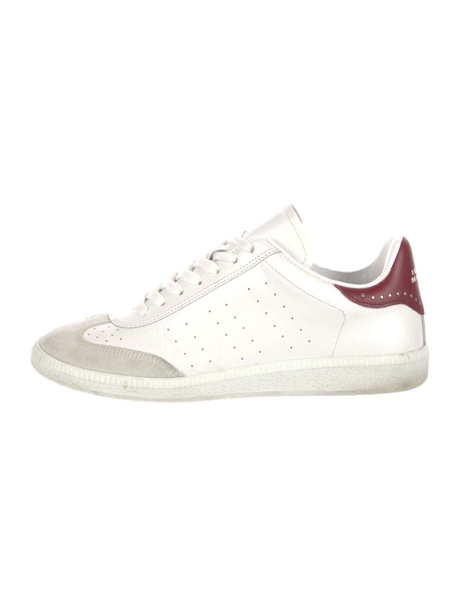 Isabel Marant Leather Studded Accents Sneakers