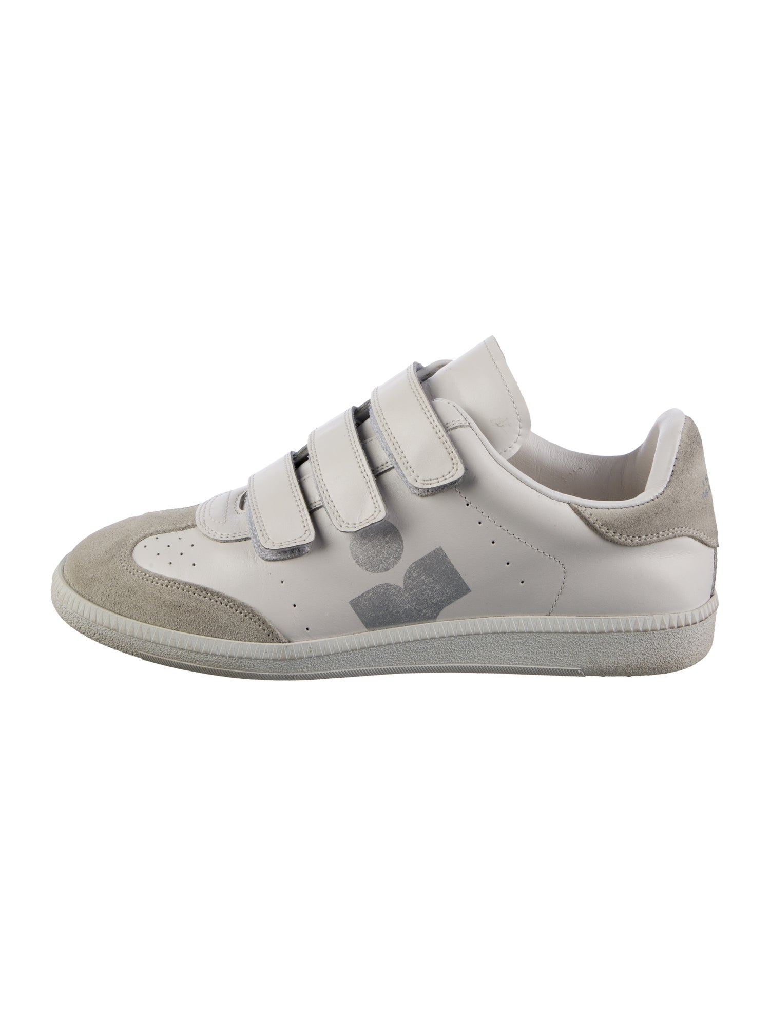 Isabel Marant Leather Colorblock Pattern Sneakers