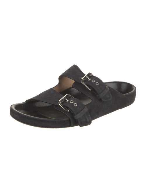 Isabel Marant Suede Embroidered Accent Slides