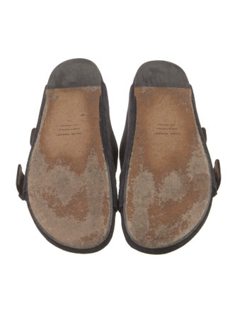Isabel Marant Suede Embroidered Accent Slides