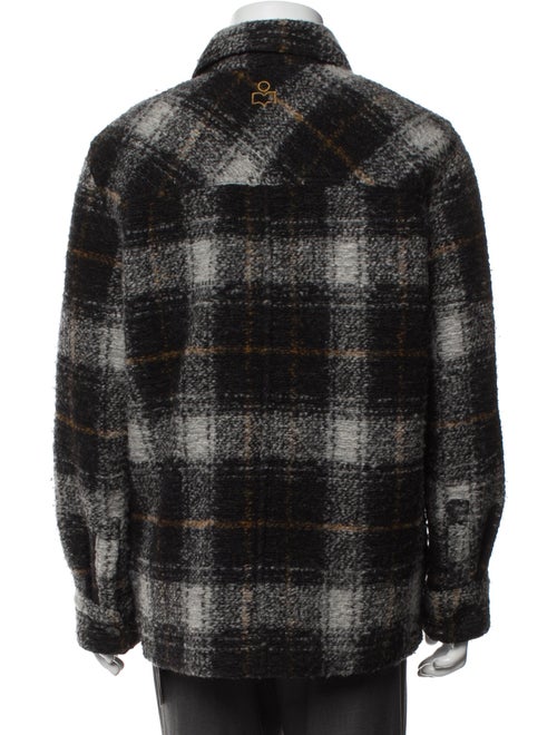 Isabel Marant Wool Plaid Print Peacoat