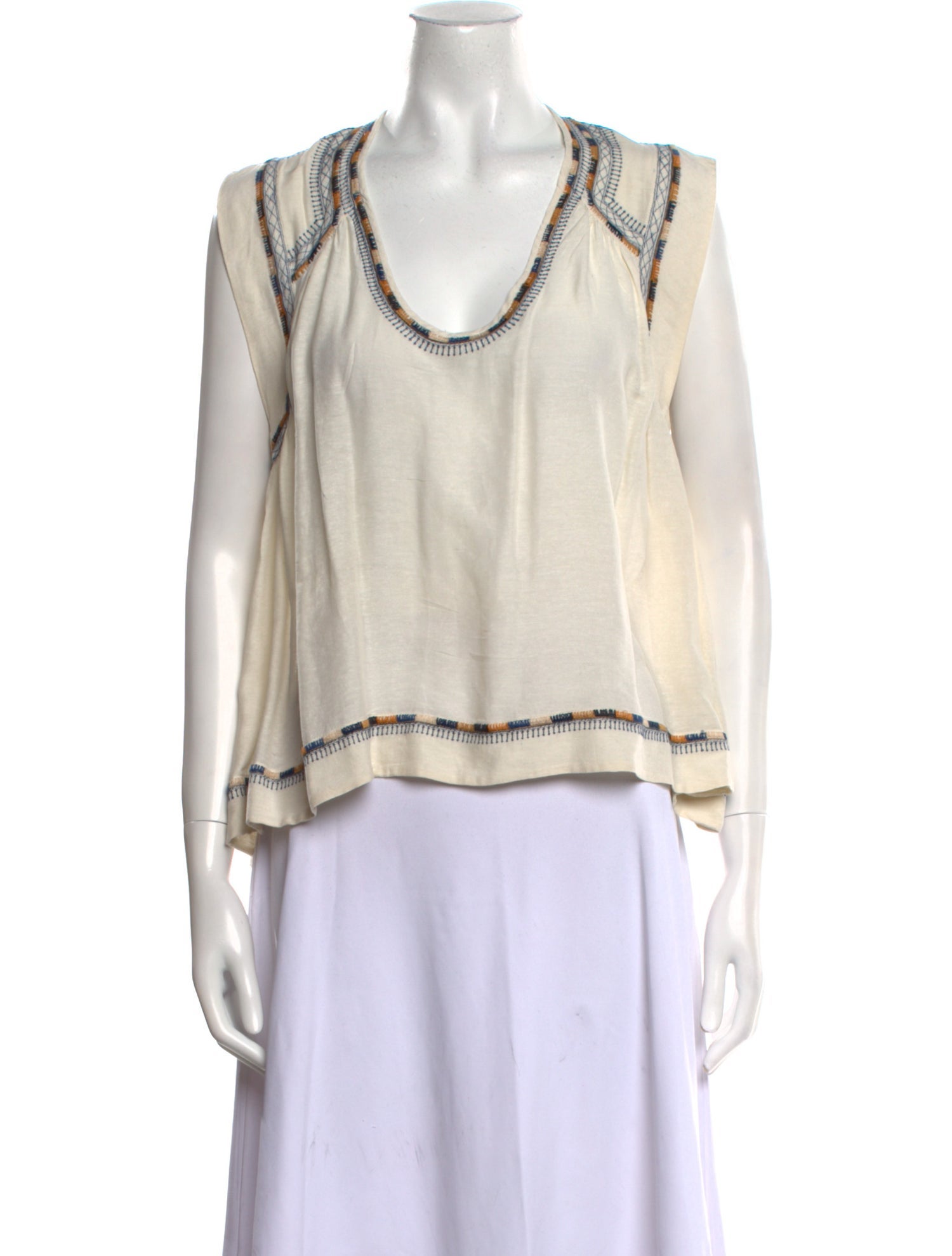 Isabel Marant Silk Scoop Neck Blouse