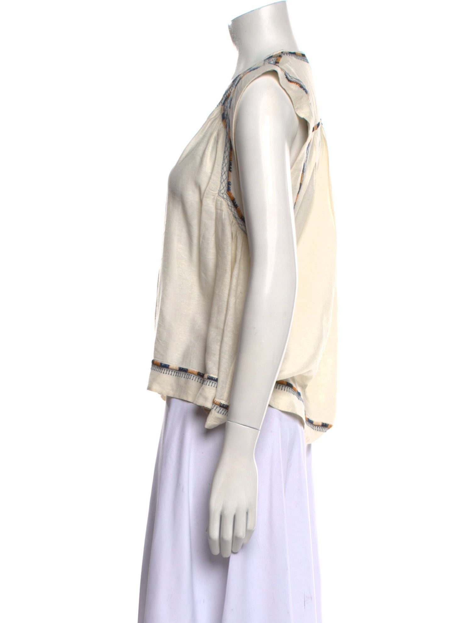 Isabel Marant Silk Scoop Neck Blouse