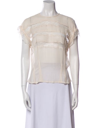 Isabel Marant Crew Neck Short Sleeve Blouse