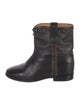 Isabel Marant Leather Studded Accents Moto Boots