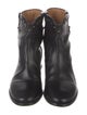 Isabel Marant Leather Studded Accents Moto Boots