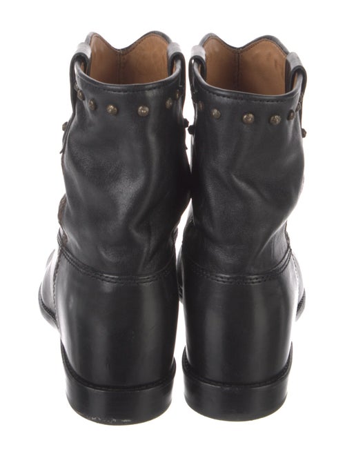 Isabel Marant Leather Studded Accents Moto Boots