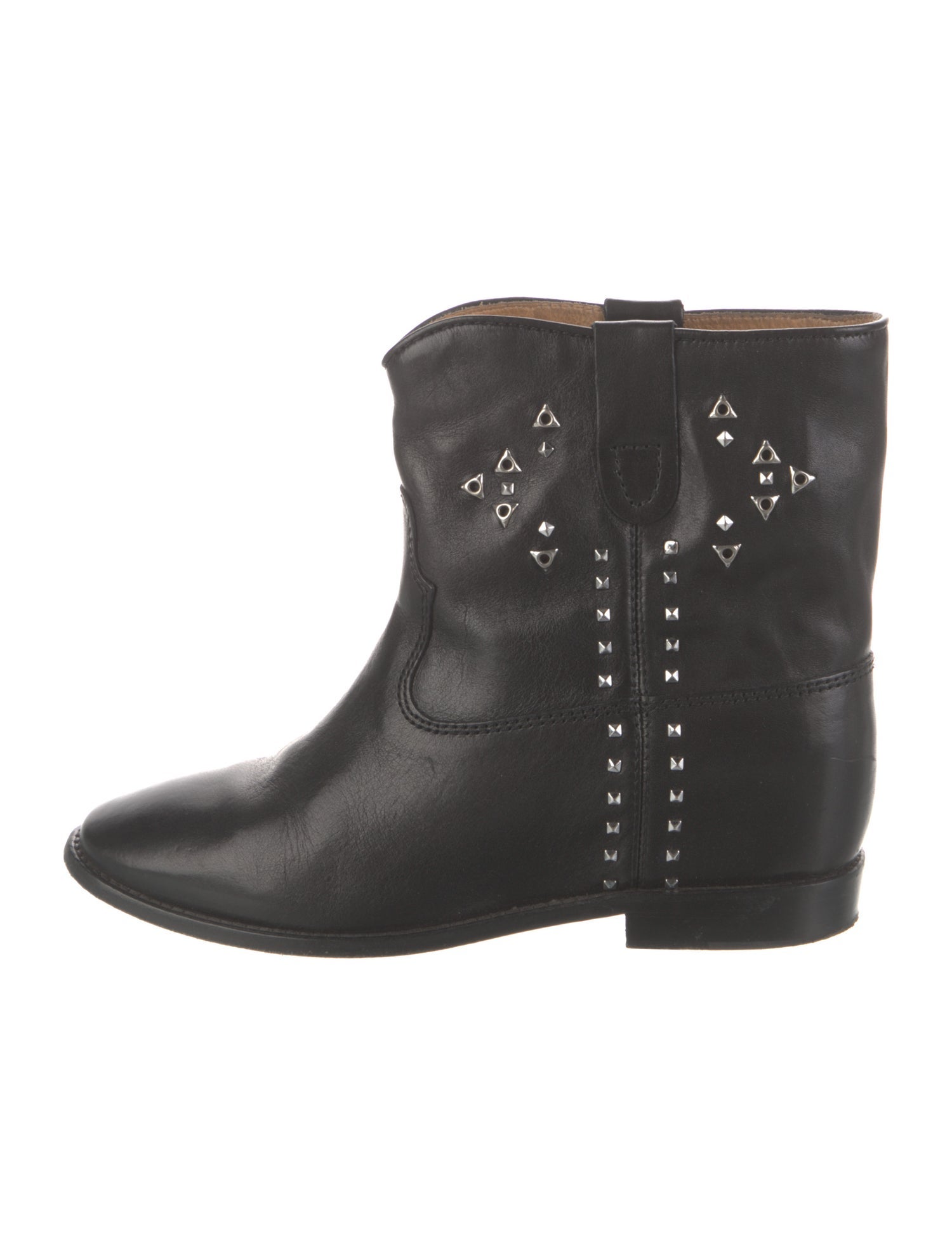 Isabel Marant Leather Studded Accents Combat Boots