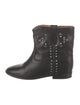 Isabel Marant Leather Studded Accents Combat Boots