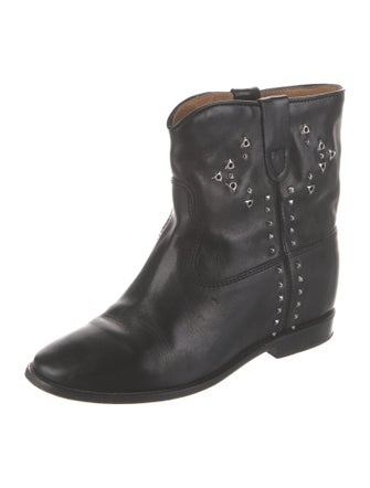 Isabel Marant Leather Studded Accents Combat Boots