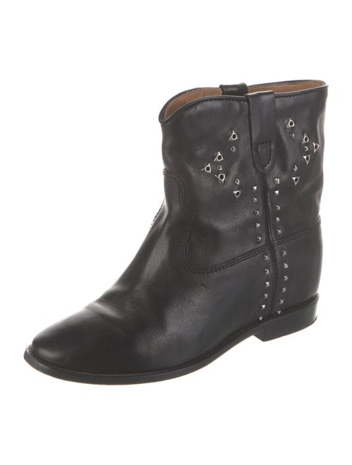 Isabel Marant Leather Studded Accents Combat Boots