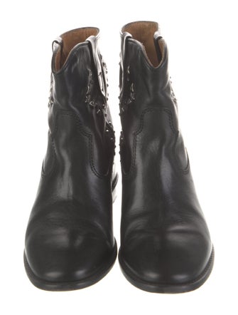 Isabel Marant Leather Studded Accents Combat Boots