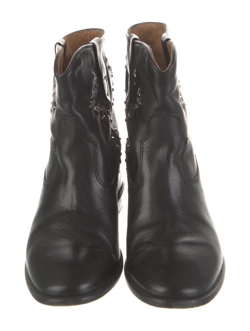 Isabel Marant Leather Studded Accents Combat Boots