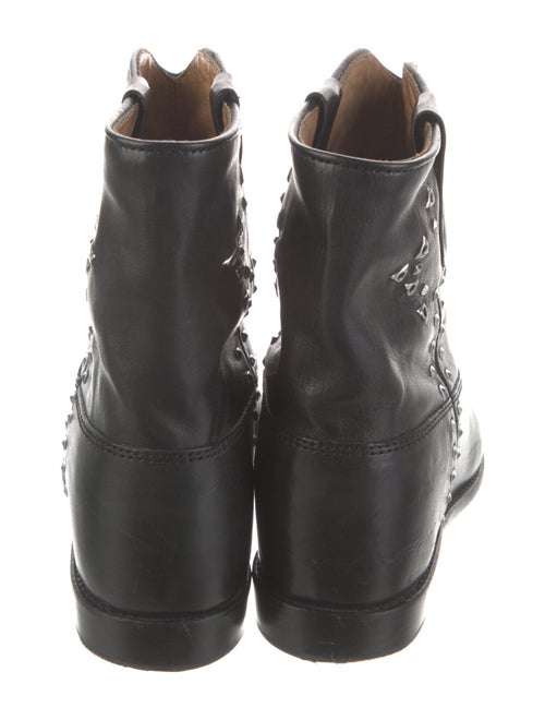 Isabel Marant Leather Studded Accents Combat Boots