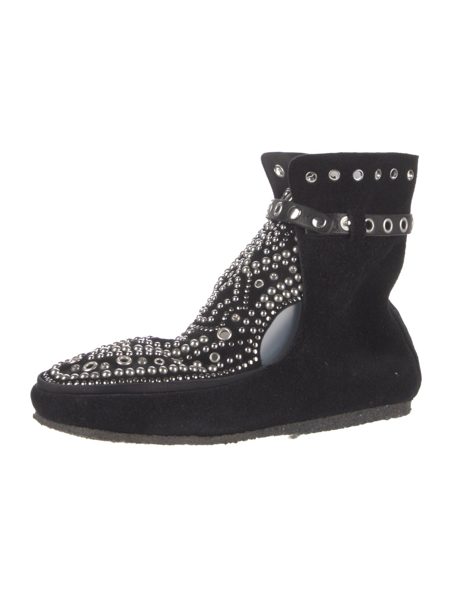 Isabel Marant Suede Patterned Combat Boots