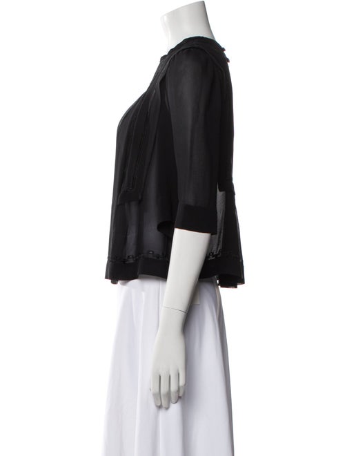 Isabel Marant Silk Crew Neck Crop Top