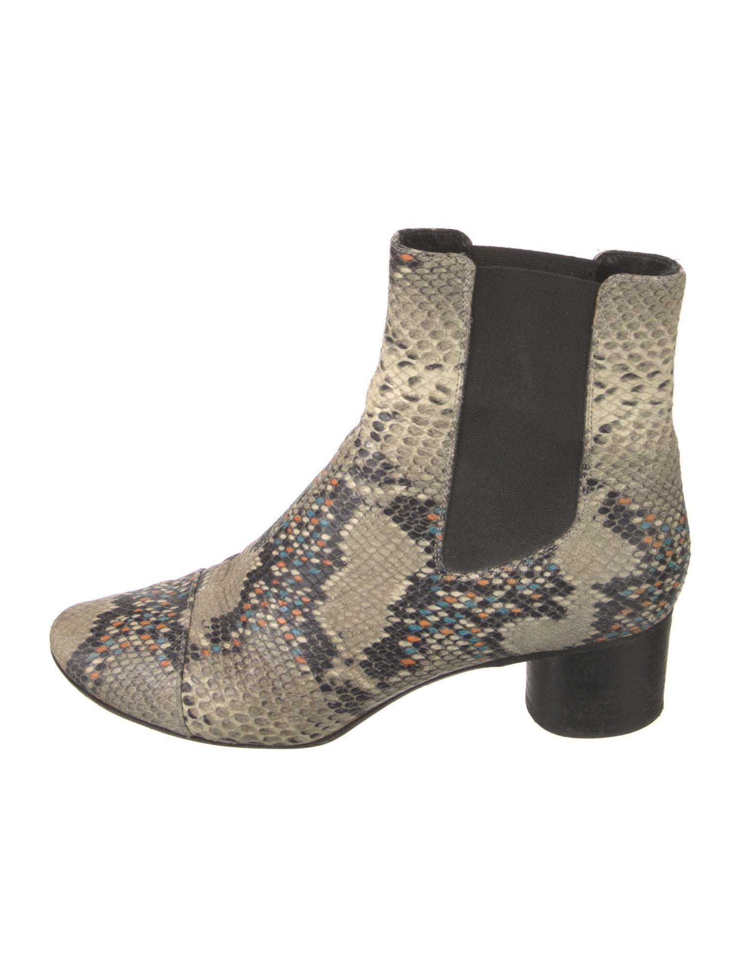 Isabel Marant Snakeskin Animal Print Chelsea Boots