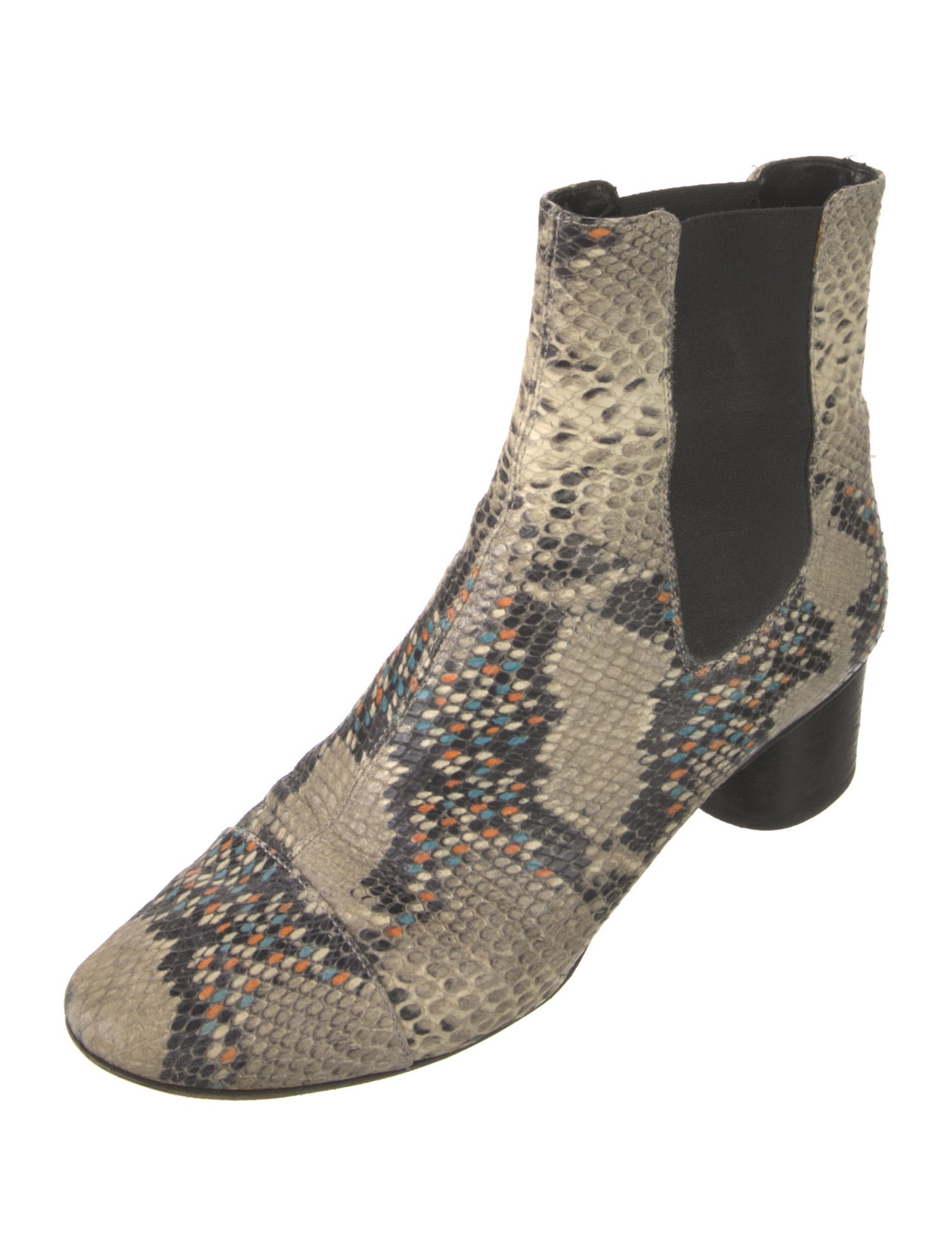 Isabel Marant Snakeskin Animal Print Chelsea Boots