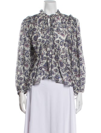 Isabel Marant Silk Floral Print Blouse