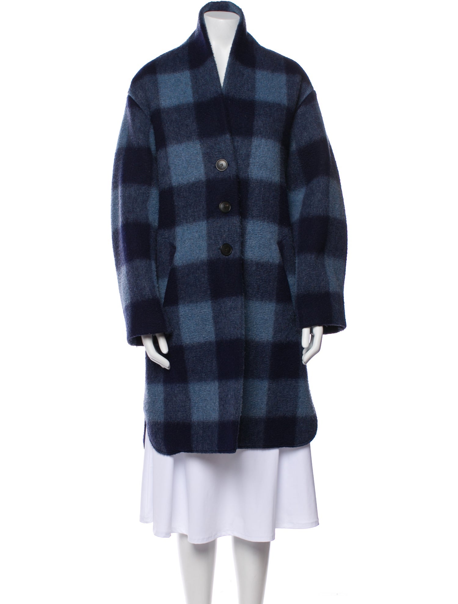 Isabel Marant Plaid Print Peacoat