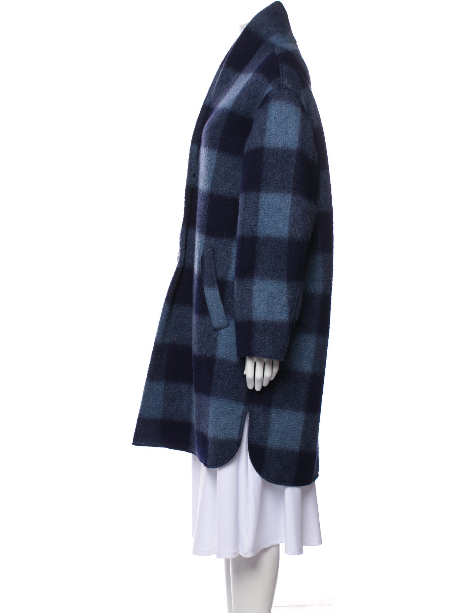 Isabel Marant Plaid Print Peacoat