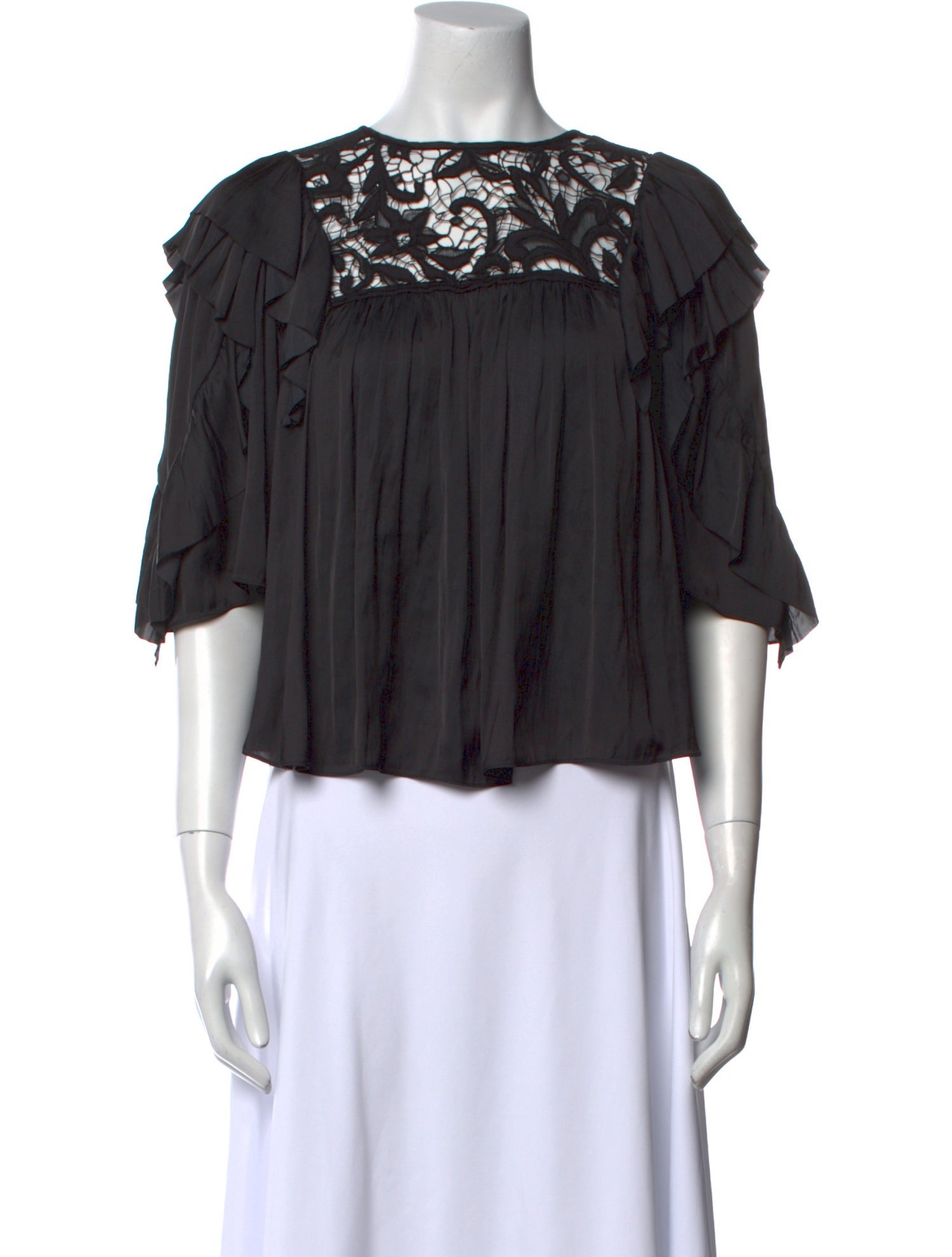 Isabel Marant Bateau Neckline Three-Quarter Sleeve Blouse