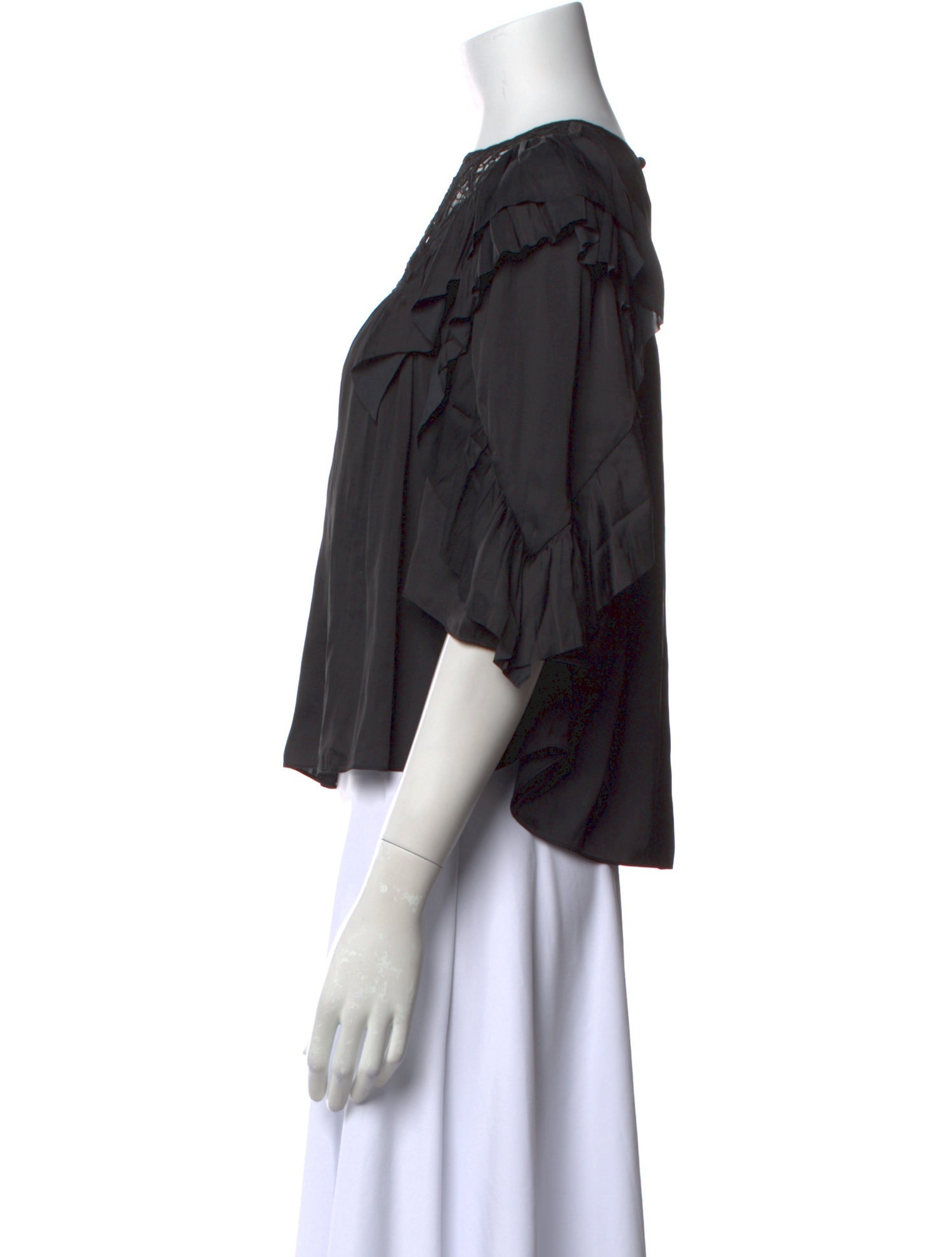 Isabel Marant Bateau Neckline Three-Quarter Sleeve Blouse