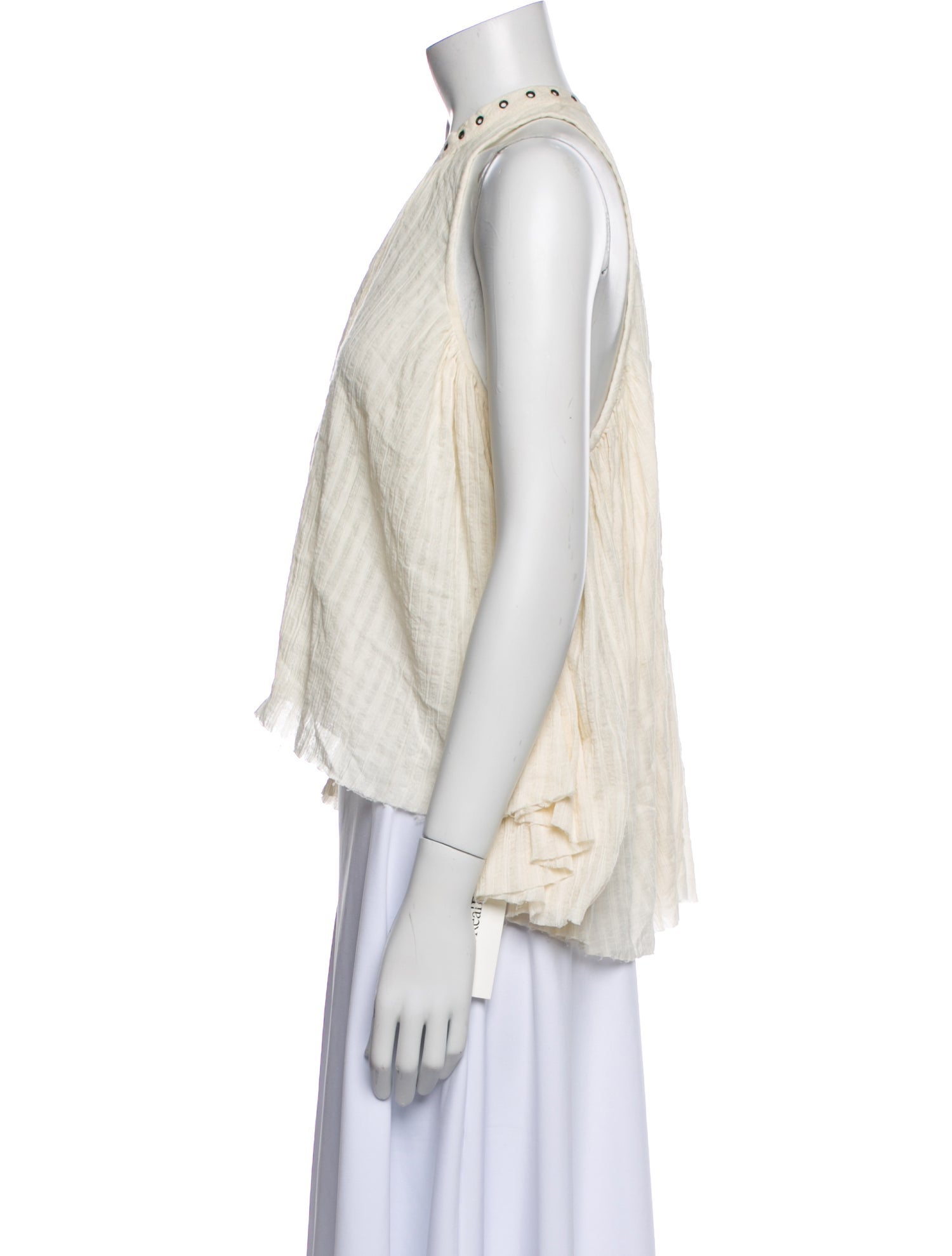 Isabel Marant Mock Neck Sleeveless Crop Top