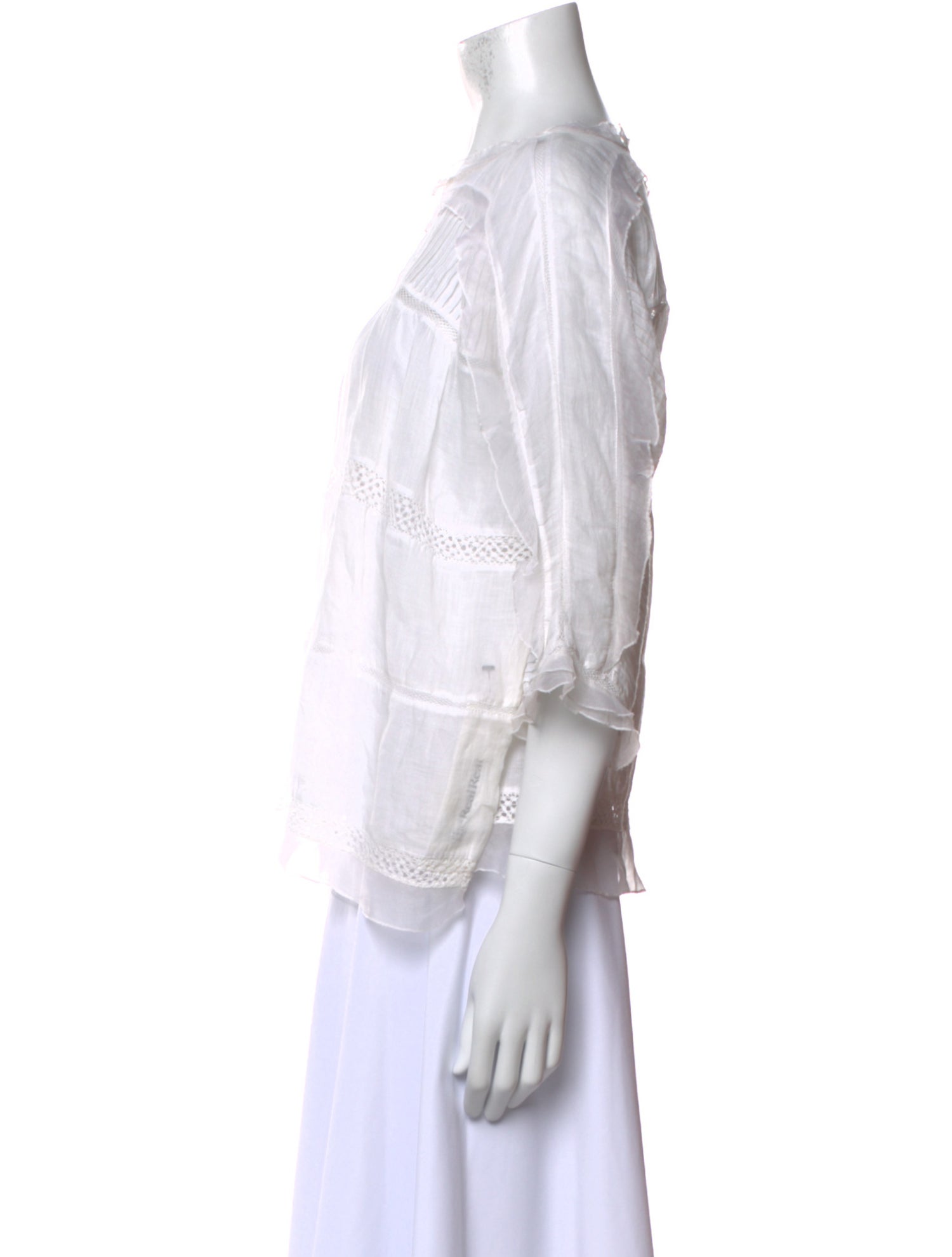 Isabel Marant Scoop Neck Three-Quarter Sleeve Blouse