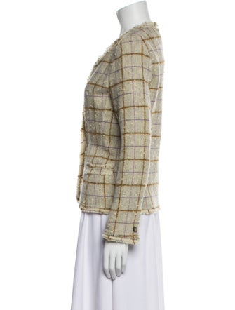 Isabel Marant Wool Plaid Print Blazer