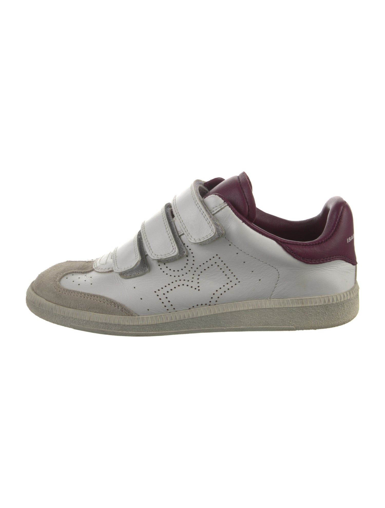 Isabel Marant Leather Colorblock Pattern Sneakers