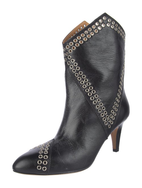 Isabel Marant Leather Eyelet Trim Western Boots