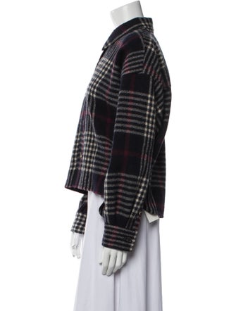 Isabel Marant Virgin Wool Plaid Print Jacket