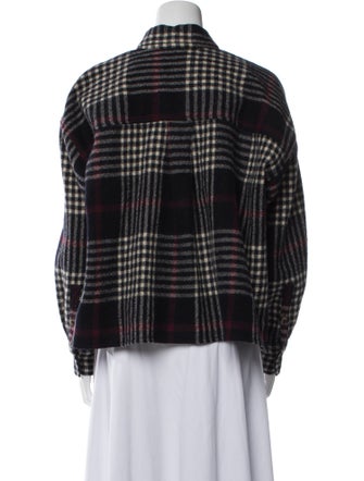 Isabel Marant Virgin Wool Plaid Print Jacket