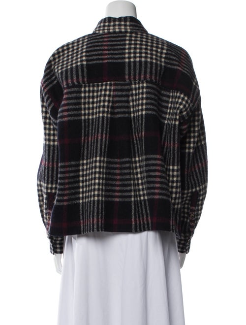 Isabel Marant Virgin Wool Plaid Print Jacket