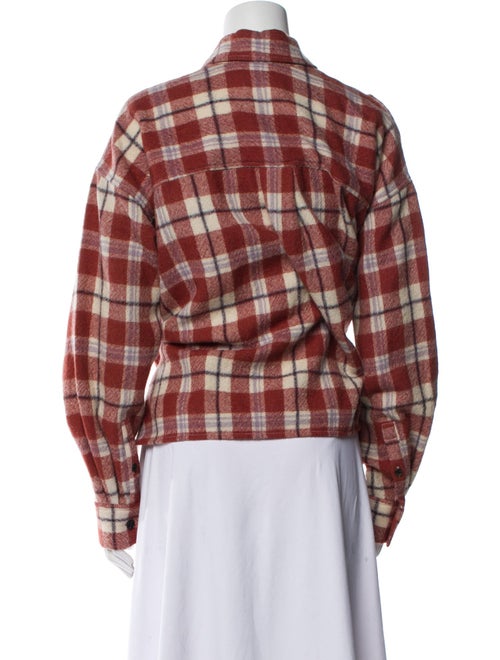 Isabel Marant Virgin Wool Plaid Print Blazer