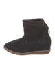 Isabel Marant Suede Tassel Accents Sock Boots
