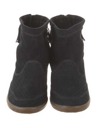 Isabel Marant Suede Tassel Accents Sock Boots