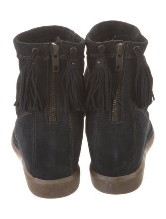 Isabel Marant Suede Tassel Accents Sock Boots