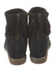 Isabel Marant Suede Tassel Accents Sock Boots