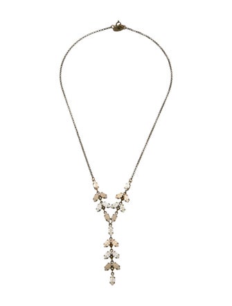 Isabel Marant Crystal Lavalier Necklace