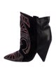 Isabel Marant Leather Embroidered Accent Boots