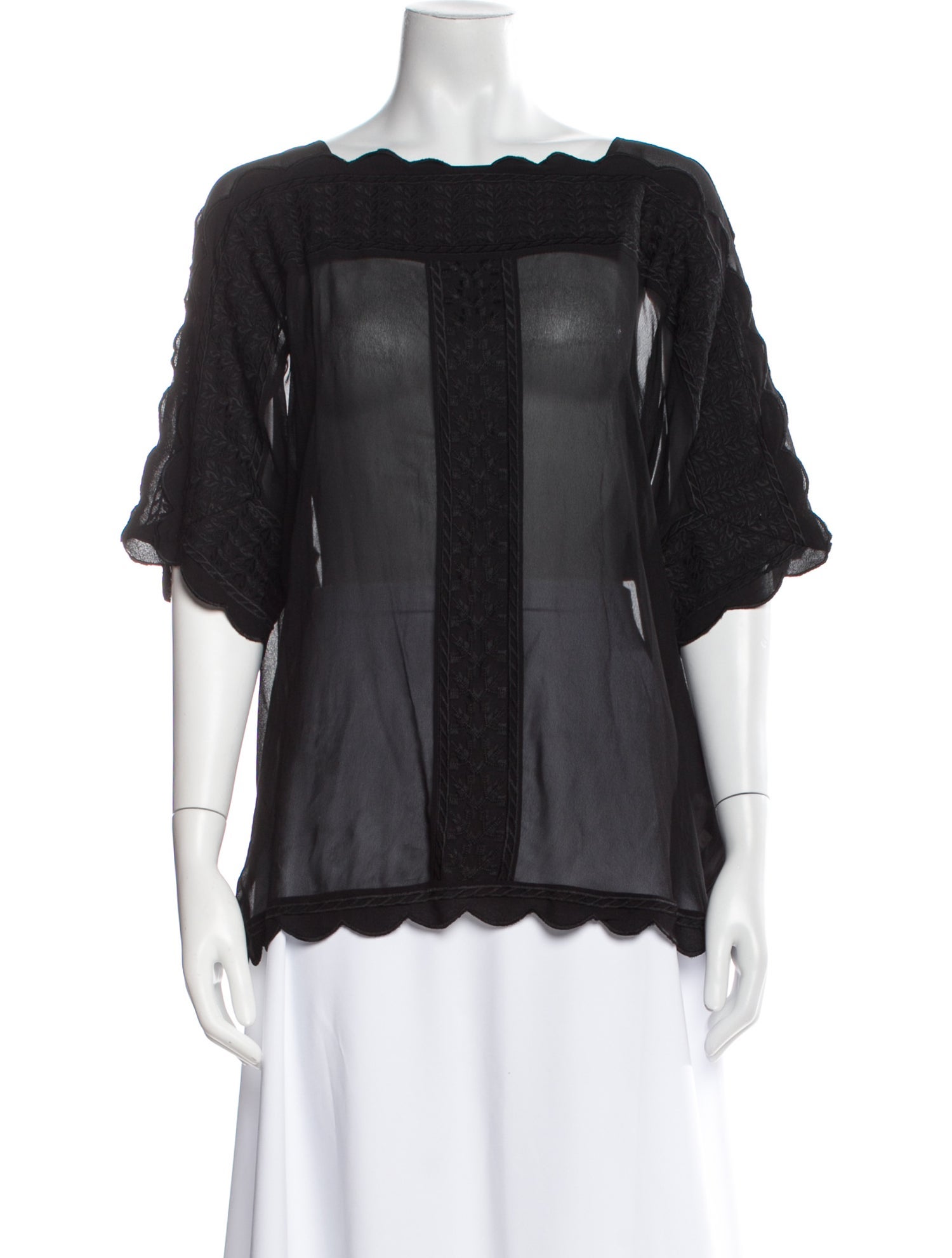 Étoile Isabel Marant Bateau Neckline Short Sleeve Blouse