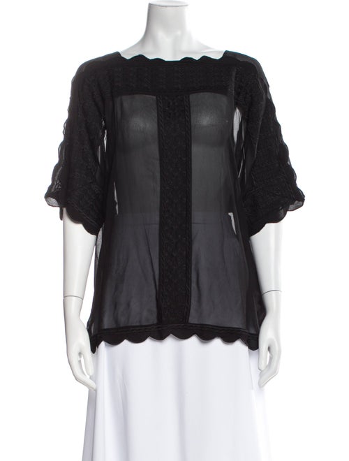 Étoile Isabel Marant Bateau Neckline Short Sleeve Blouse