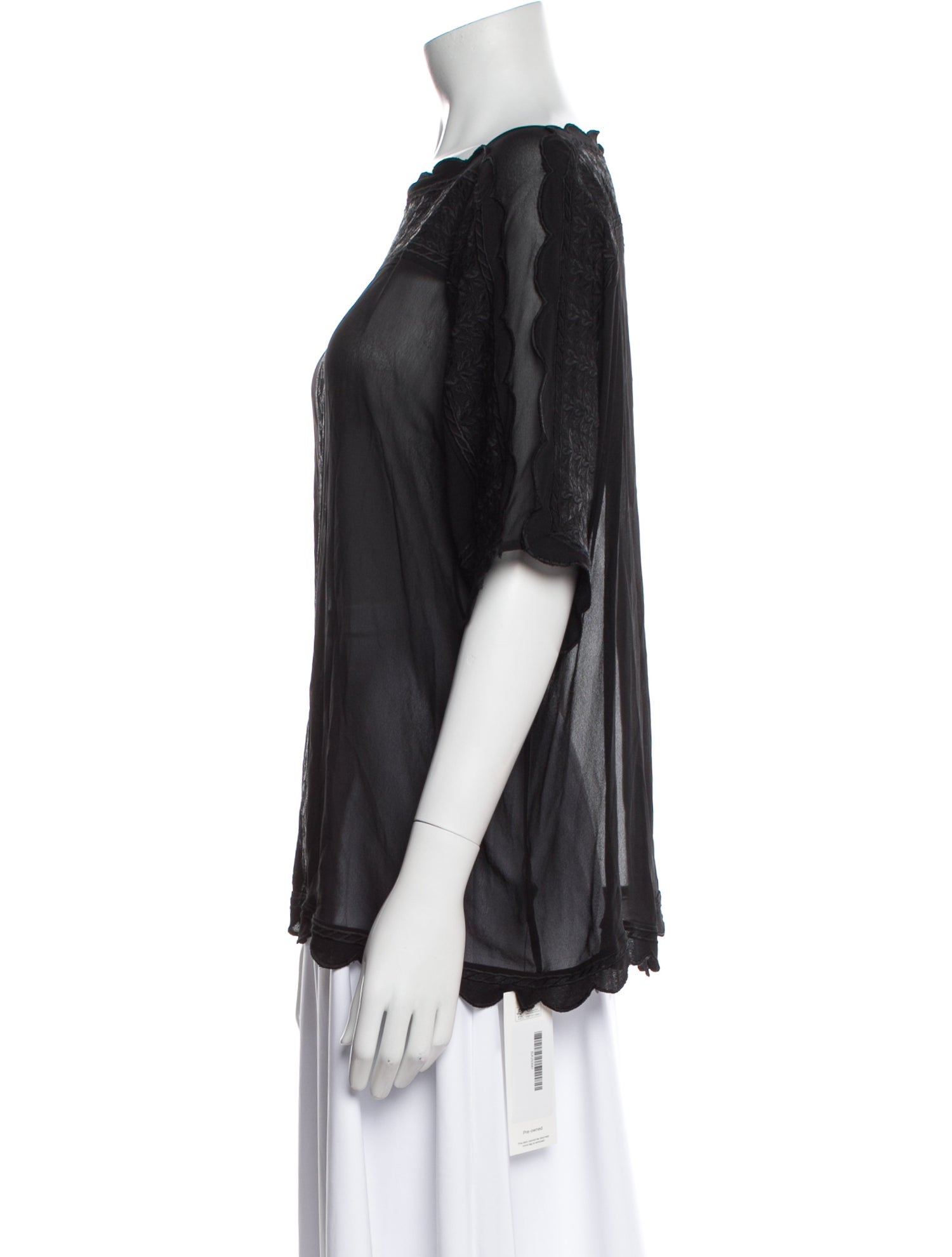 Étoile Isabel Marant Bateau Neckline Short Sleeve Blouse